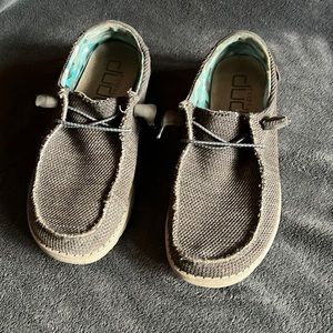 Charcoal grey Hey Dudes size 8 Wendy style